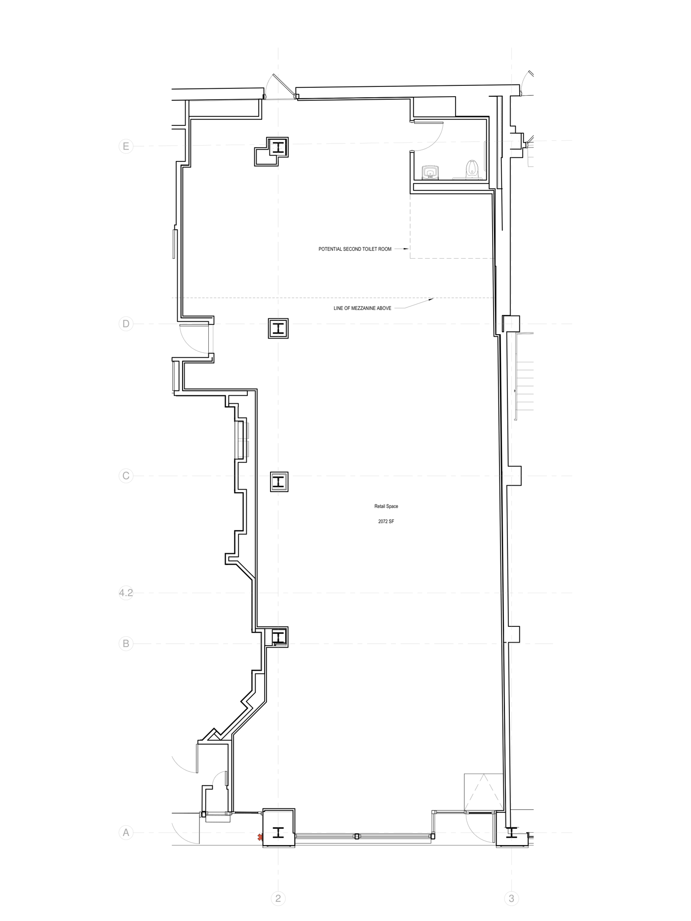 Floor plan for 131 Tremont Street retail suite